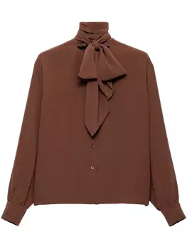 Prada рубашка Marocain, коричневый