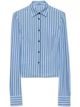Prada рубашка в полоску, синий