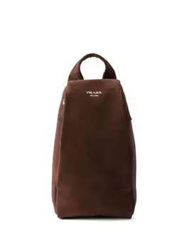 Prada рюкзак на молнии, коричневый
