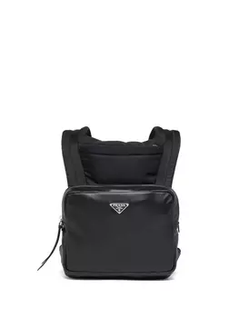 Prada рюкзак с логотипом, черный
