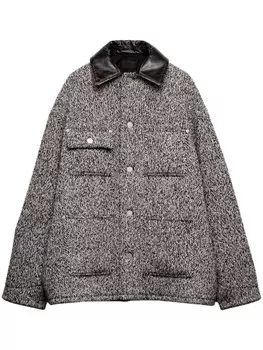 Prada шерстяная куртка-рубашка, белый