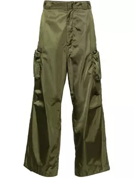 Prada широкие брюки карго, зеленый