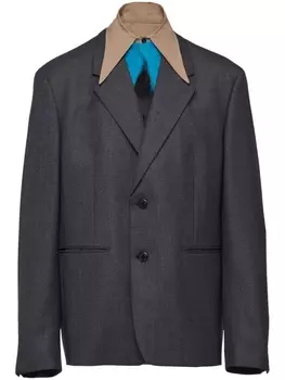 Prada Single-breasted wool jacket, серый