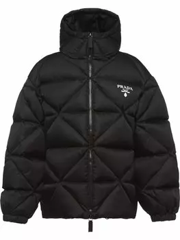 Prada стеганый пуховик Re-Nylon, черный