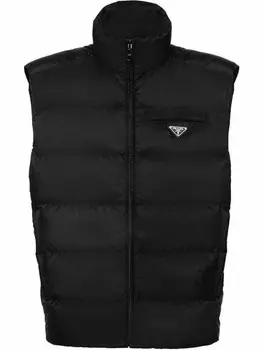 Prada стеганый жилет Re-Nylon, черный