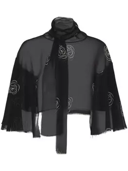 Prada топ в мелкую точку, черный