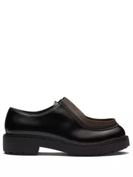 Prada туфли на шнуровке, черный