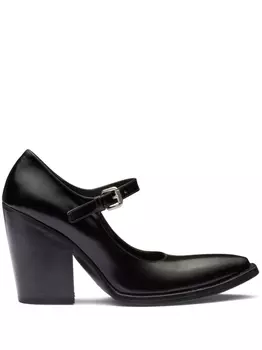 Prada туфли с ремешком, черный