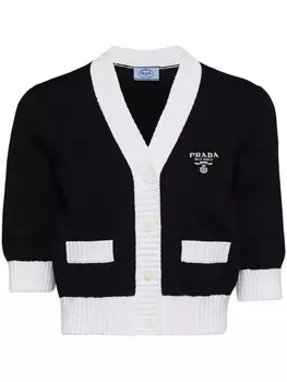 Prada укороченный кардиган, черный