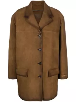 Prada замшевое пальто, коричневый