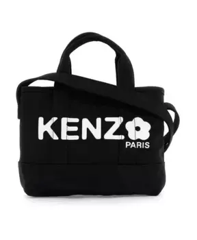 Практичная джинсовая сумка тоут Kenzo, черный