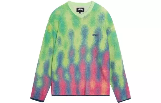 Праздничный свитер унисекс Stussy, зеленый