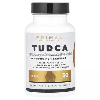 PrePrimal, TUDCA, 500 мг, 30 капсул