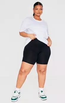 PrettyLittleThing Плюс черные базовые велосипедки