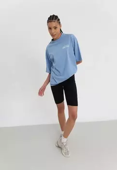 Принт на футболке Even&Odd, синий