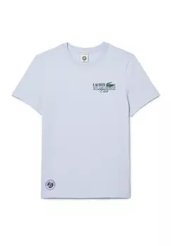 Принт на футболке Lacoste, синий