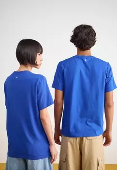Принт на футболке LOGO TEE UNISEX Salomon, синий