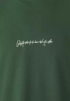 Принт на футболке RUSHED LOGO DNA Quiksilver, темно-зеленый