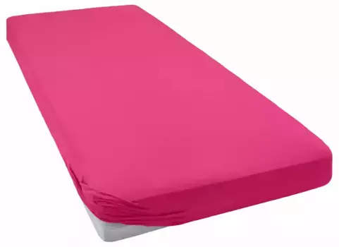 Приталенная простыня Вellana "Mako-Jersey" хлопковая 180-200х200 см, 1 шт., цвет fuchsia