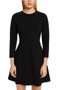Приталенное короткое платье Esprit, черный
