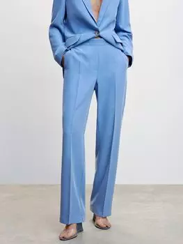 Приталенные брюки Mango Marina, синие