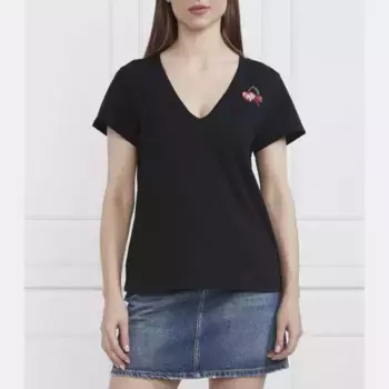 Проблемная футболка обычного кроя Pinko, черный