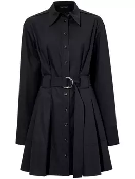 Proenza Schouler поплиновое платье-рубашка с длинными рукавами, черный