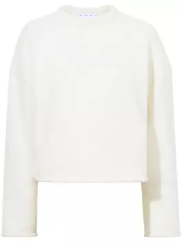 Proenza Schouler White Label джемпер Tara с круглым вырезом, белый