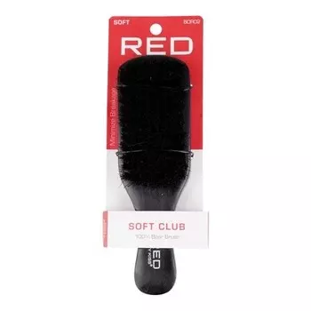 Professional 100 Boar Soft Club — первоклассная щетка для волос для гладкой укладки Red Kiss