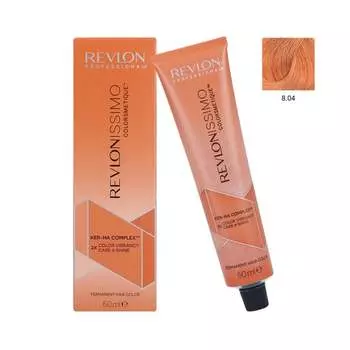 Профессиональная краска для волос 8.04, 60 мл REVLON REVLONISSIMO COLORSMETIQUE, Revlon Professional