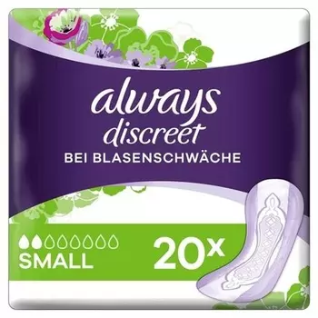 Прокладки Always Discreet от недержания, маленькие, 20 шт.
