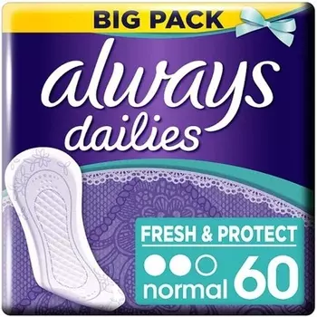 Прокладки для ежедневного ухода Always Dailies Fresh Protection, нормальные, 60 шт.