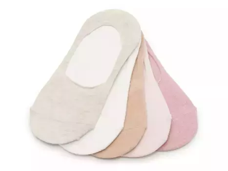 Прокладки Steve Madden Heathered No Show - 5 шт., бежевый/белый/сиреневый