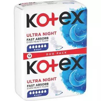 Прокладки Ultra Comfort Night - 12 шт. Kotex