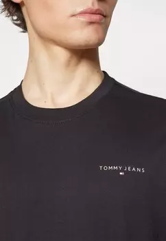 Простая футболка SLIM LINEAR TEE Tommy Hilfiger, черный