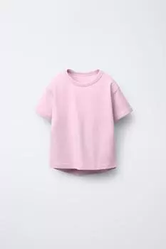 Простая футболка ZARA, розовый