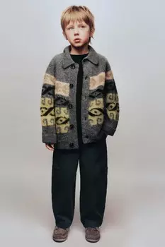 Простая футболка ZARA, темный антрацит