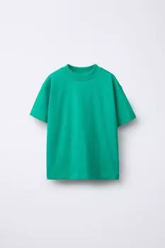 Простая футболка ZARA, зеленый