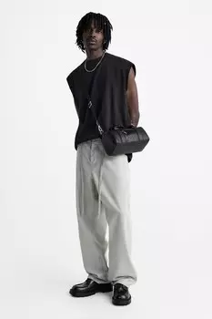 Простая сумка через плечо ZARA, черный