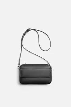 Простая сумка через плечо ZARA, черный