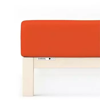 Простынь на подгонке schlafgut Casual, 160x25x200 см цвет red mid