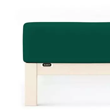 Простынь на подгонке schlafgut Jersey, 90x22x200 см цвет green deep