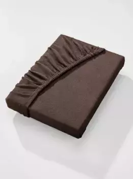 Простыня Biberna, (1 шт.) Б: 90-100 см, цвет schokobraun