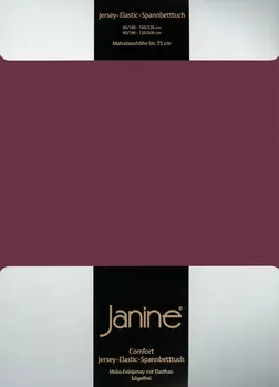 Простыня Janine Elastic Jersey, цвет burgund