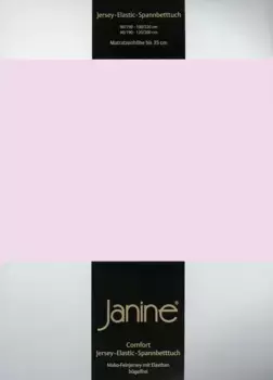 Простыня Janine "ЭЛАСТИК 5002", для матрасов высотой до 35 см, 95% хлопок, высокое качество, прочная 140-160х200-220 см, 1 шт., цвет zartrosa
