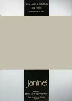 Простыня Janine "ЭЛАСТИК 5002", для матрасов высотой до 35 см, 95% хлопок, высокое качество, прочная 90-100х190-220 см, 1 шт., цвет naturell