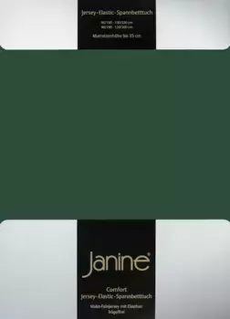 Простыня Janine "ЭЛАСТИК 5002", для матрасов высотой до 35 см, 95% хлопок, высокое качество, прочная 140-160х200-220 см, 1 шт., зеленый