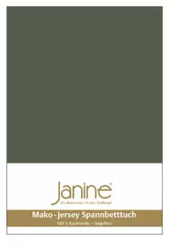 Простыня Janine "MAKO-FEINJERSEY 5007", из 100% хлопка, для матрасов высотой до 26 см 140-160х200 см, 1 шт., цвет honiggold