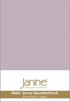 Простыня Janine "MAKO-FEINJERSEY 5007", из 100% хлопка, для матрасов высотой до 26 см 90-100х190-200 см, 1 шт., цвет altros