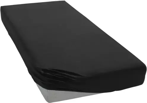 Простыня Janine "MAKO-FEINJERSEY 5007", из 100% хлопка, для матрасов высотой до 26 см 180-200х200 см, 1 шт., черный